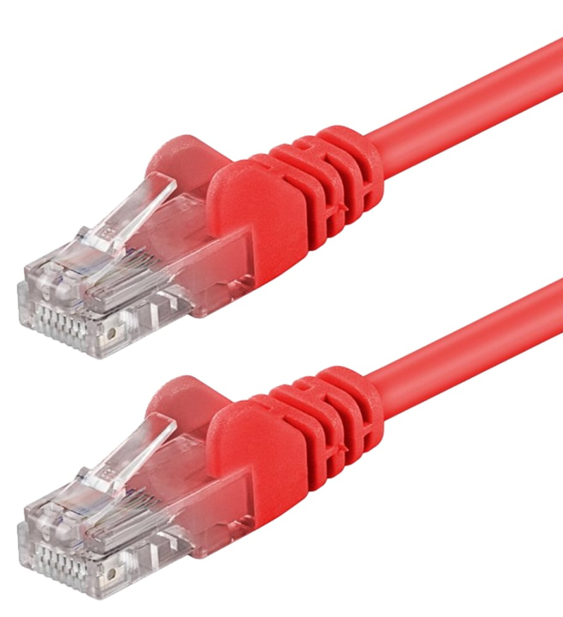Cavo di rete Patch in Rame Cat. 6 Rosso UTP 7.5 m